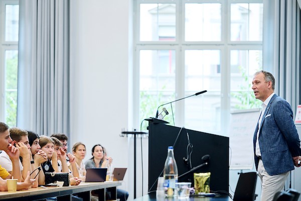 Thomas Zurbuchen, Associate Administrator of NASA’s Science Mission Directorate, during his presentation at the GLOBE Contest (Photo Credit: Manu Friederich/GLOBE Switzerland)