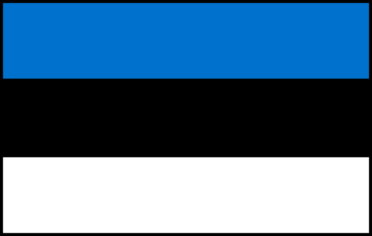 The national flag of Estonia