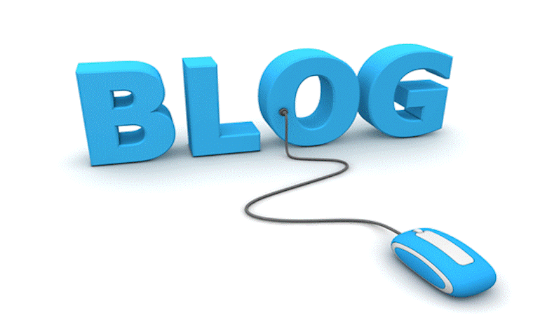 A graphic that reads "Blog"
