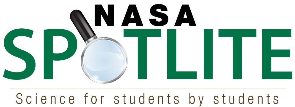 Graphic that reads "NASA Spotlite -- Science for Students by Students"