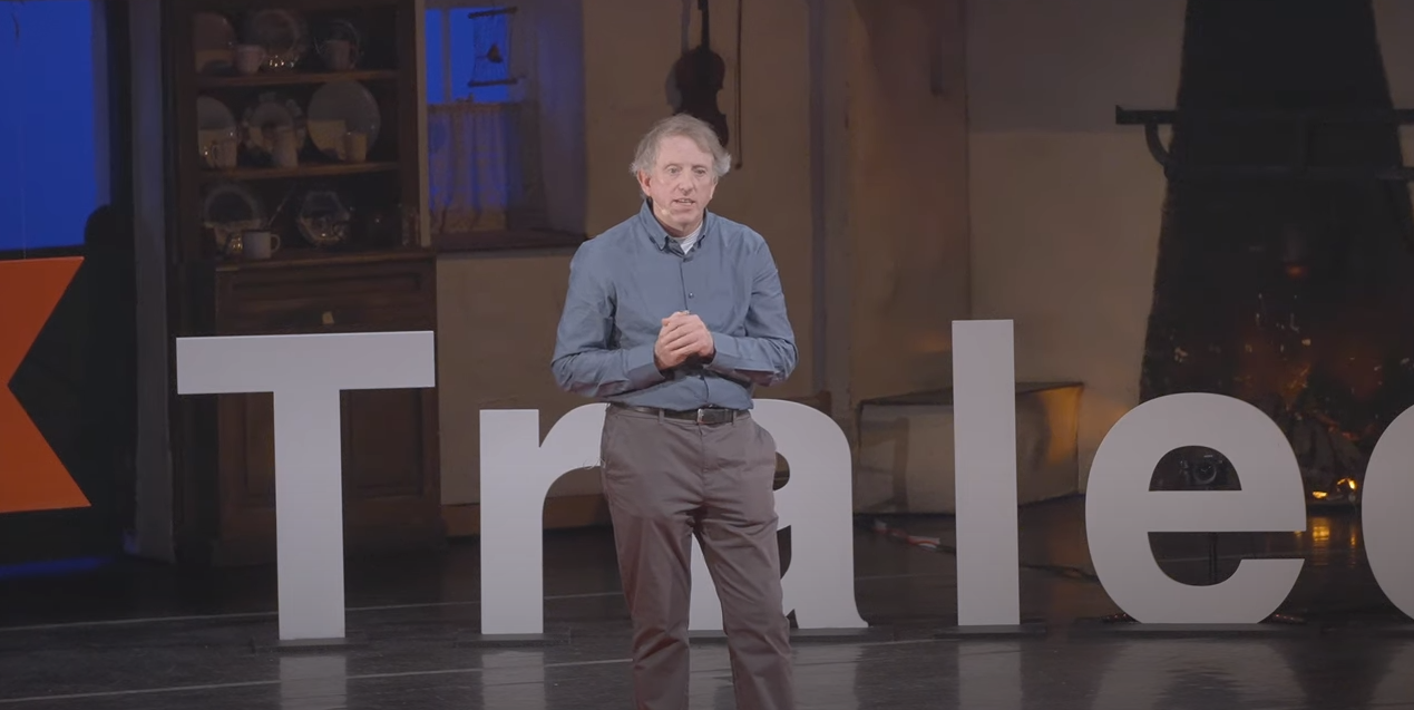 Dr. Tony Murphy on stage for the TEDx Talk in Ireland