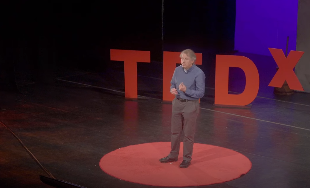 Dr. Tony Murphy on stage for the TEDx Talk in Ireland