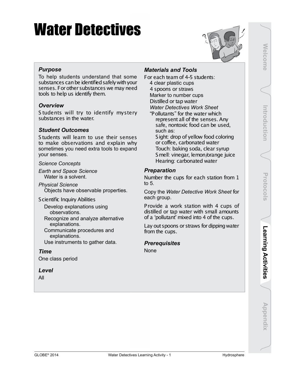 Learning Activities preview for Water Detectives