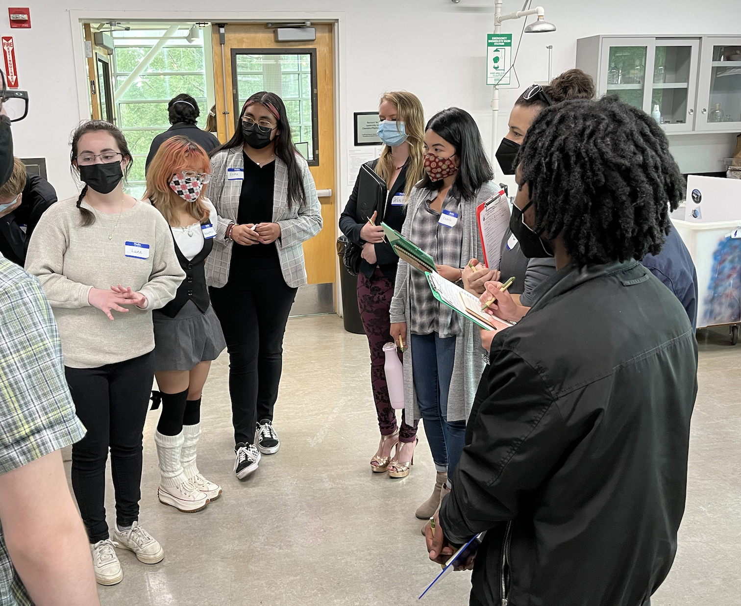 students present their research at the Chabot Space and Science Center student research symposium