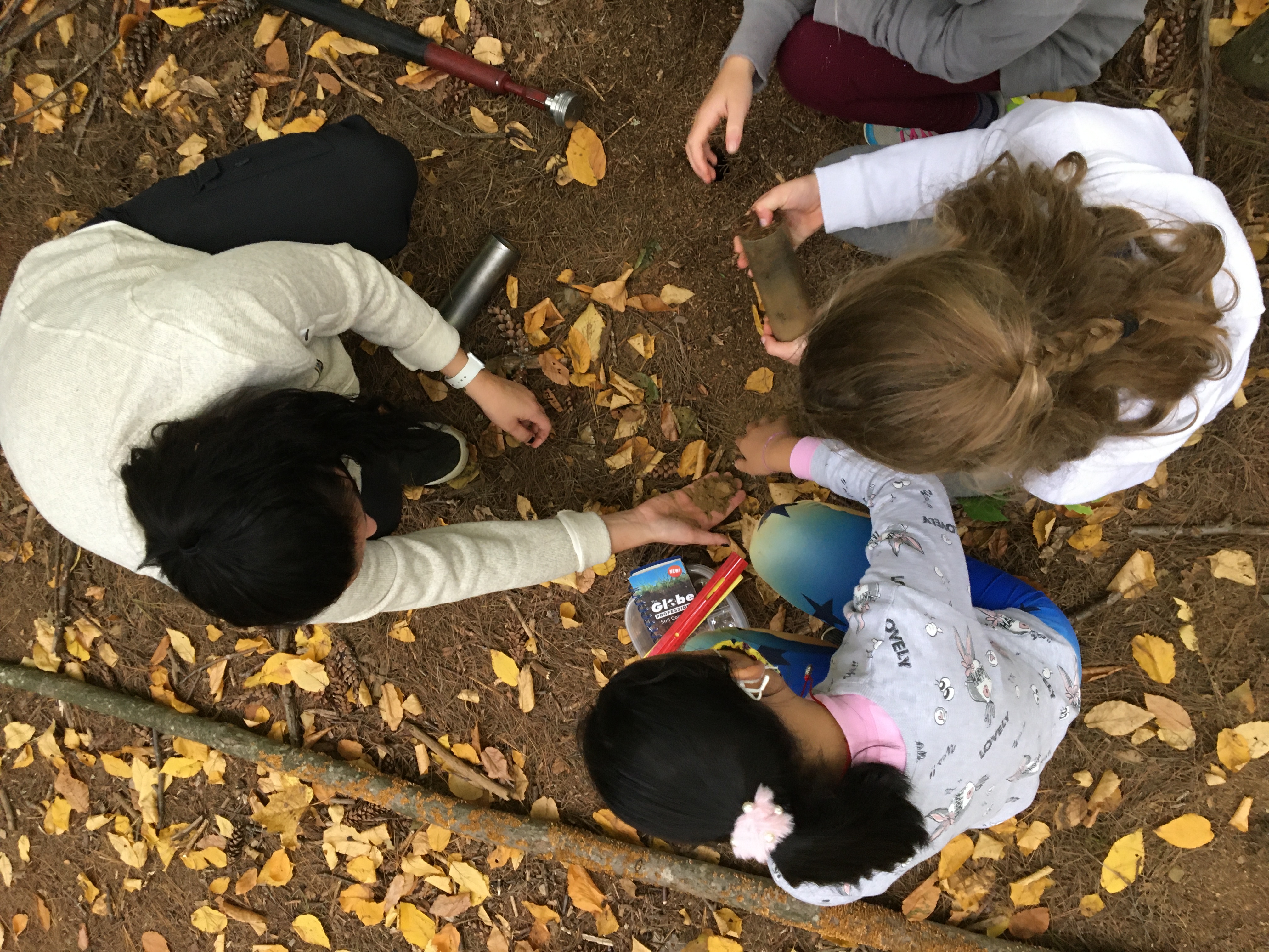 Students explore soils with graduate student Joy