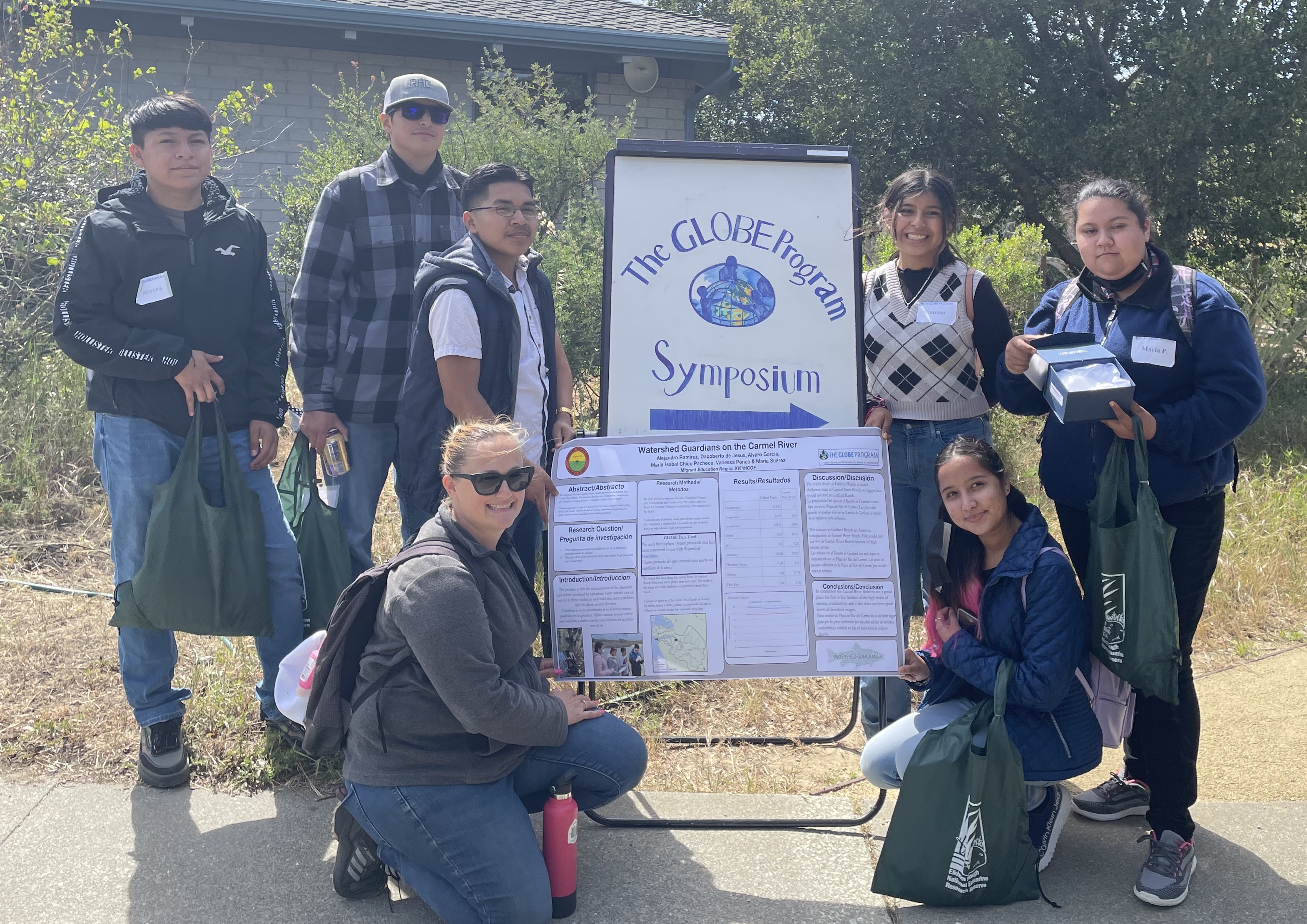 Student presenters at the Elkhorn Slough 2022 SRS