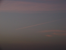 Persistent Contrail at Twilight