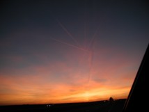 Star pattern at sunset