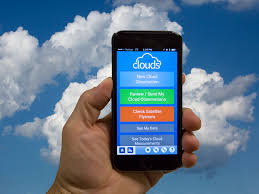 image of cell phone with GLOBE Observer app displayed
