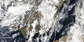 Satellite images of clouds collected by Aqua