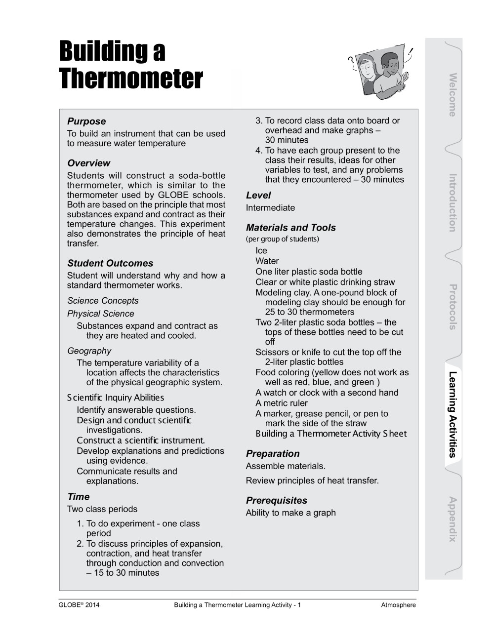 Learning Activities preview for Building a Thermometer