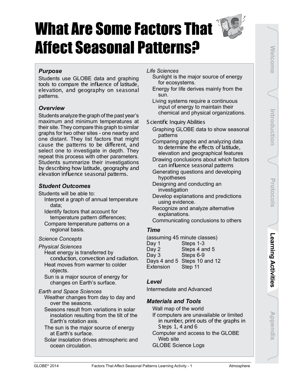 Learning Activities preview for What Are Some Factors That Affect Seasonal Patterns