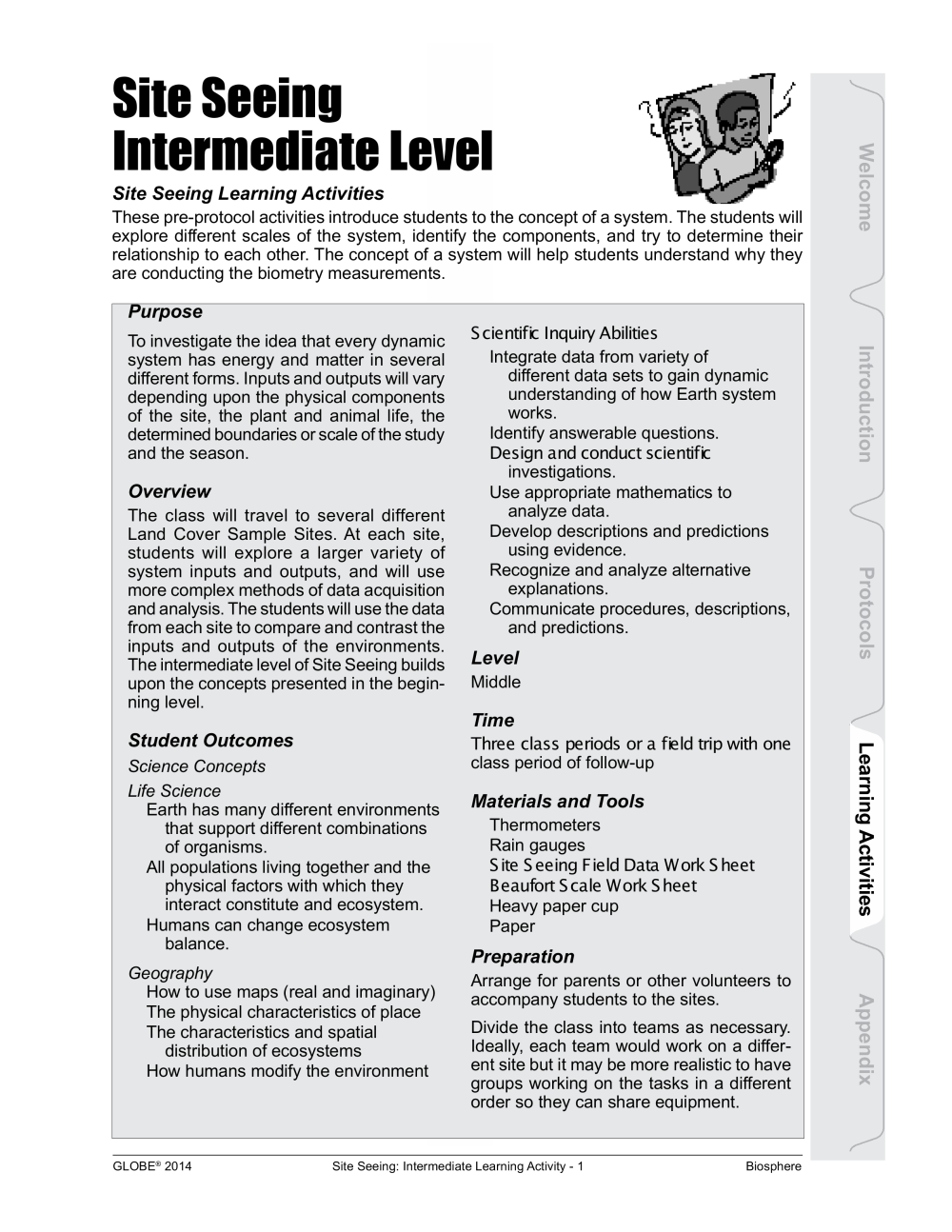 Learning Activities preview for Site Seeing Intermediate Level