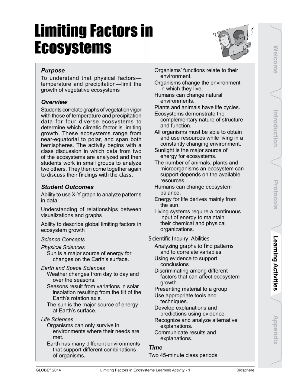 Learning Activities preview for Temperature and Precipitation as Limiting Factors in Ecosystems