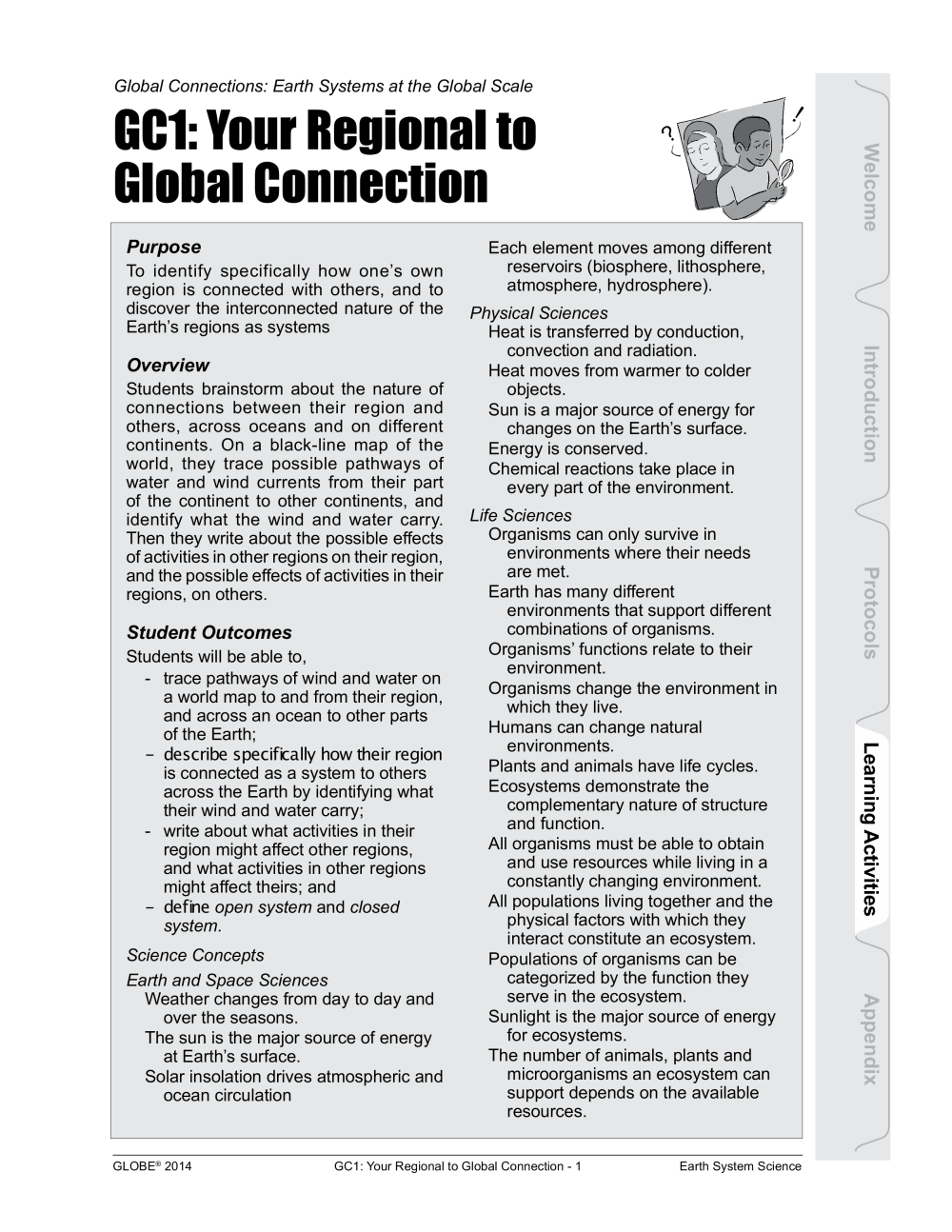 Learning Activities preview for Global Connections- Earth systems at the Global Scale GC1- Your Regional to Global Connection