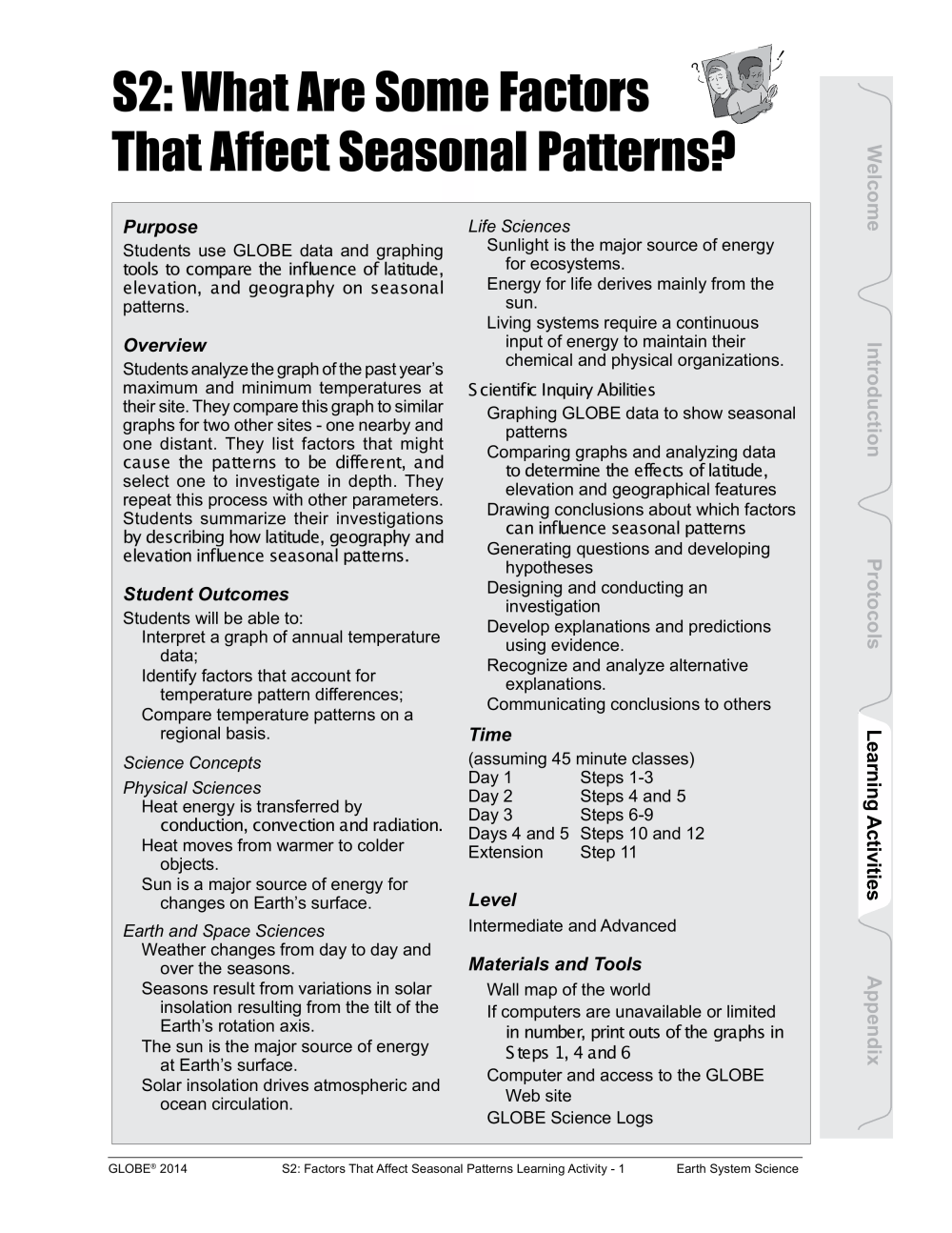 Learning Activities preview for S2-What Are Some Factors That Affect Seasonal Patterns