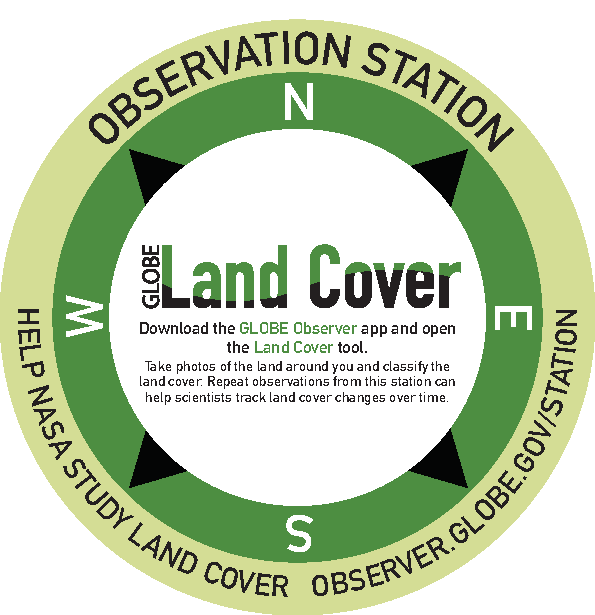 Land Cover Station: Download the GLOBE Observer app and open the Land Cover tool. Take photos of the land around you and classify the land cover. Repeat observations from this station can help scientists track land cover changes over time.