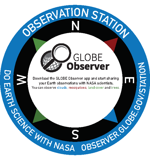 Generic Observation Station: Download the GLOBE Observer app and start sharing your Earth observations with NASA scientists. You can observe clouds, mosquitoes, land cover and trees.