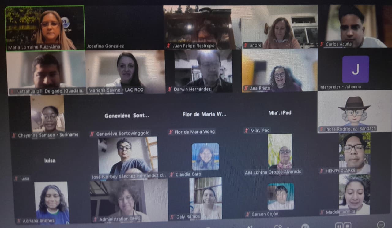 Zoom room with participants