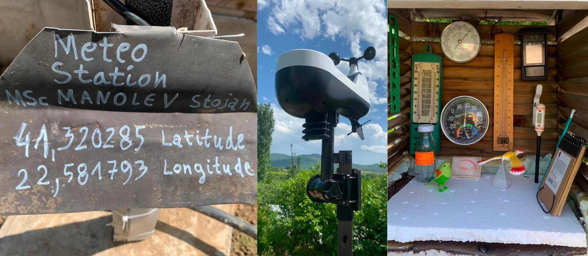 weather station collage