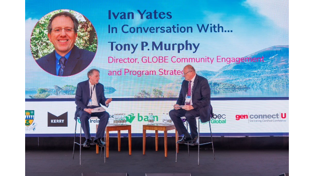   Ivan Yates interviews Dr. Tony Murphy at the inaugural GLOBAL Economic Summit in Killarney, Ireland