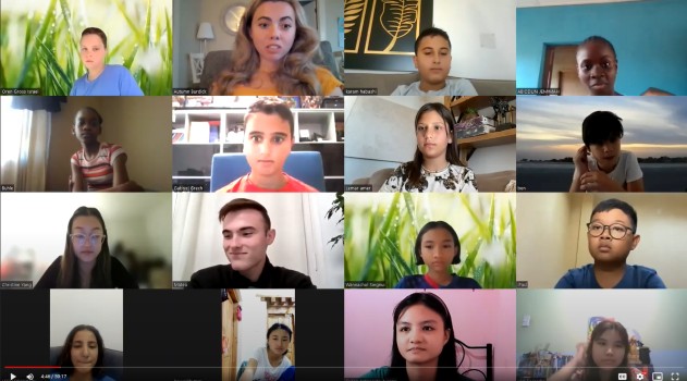   GLOBE Student Vloggers during their August 2023 zoom call