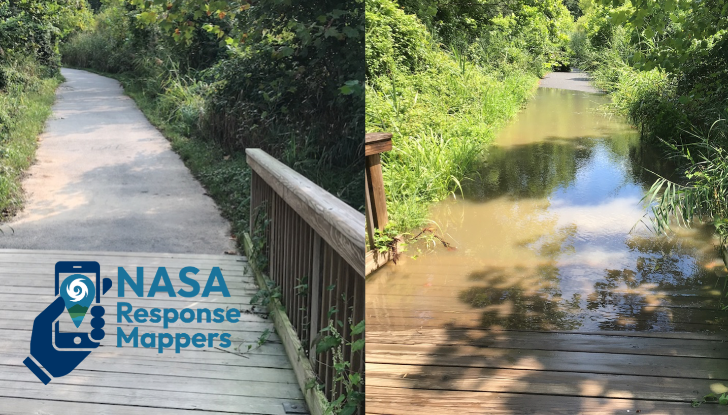 Flood comparison photos.
