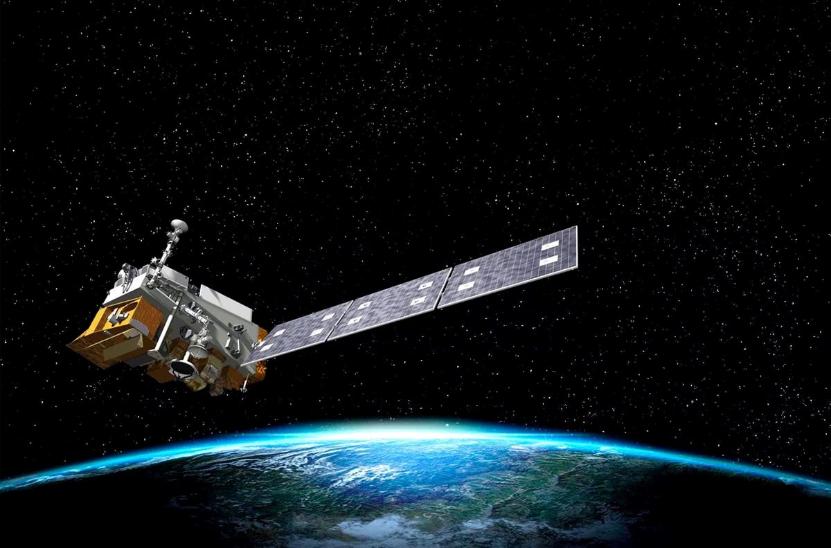   Artist's rendering of the NOAA-20 satellite in orbit. (Image Credit: NOAA)