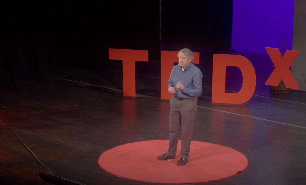 Dr. Tony Murphy on stage for the TEDx Talk in Ireland  