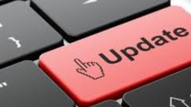   Red keyboard button that says "update"