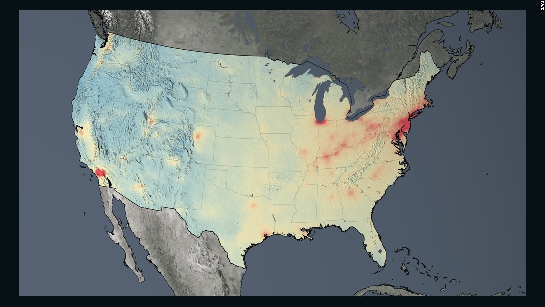 graphic of United States air quality  