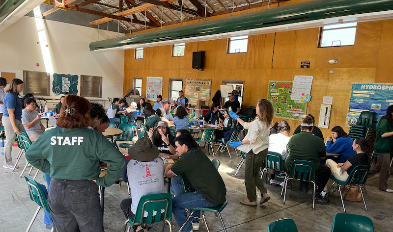 camp naturalists and counselors from three outdoor education centers attend a GLOBE training