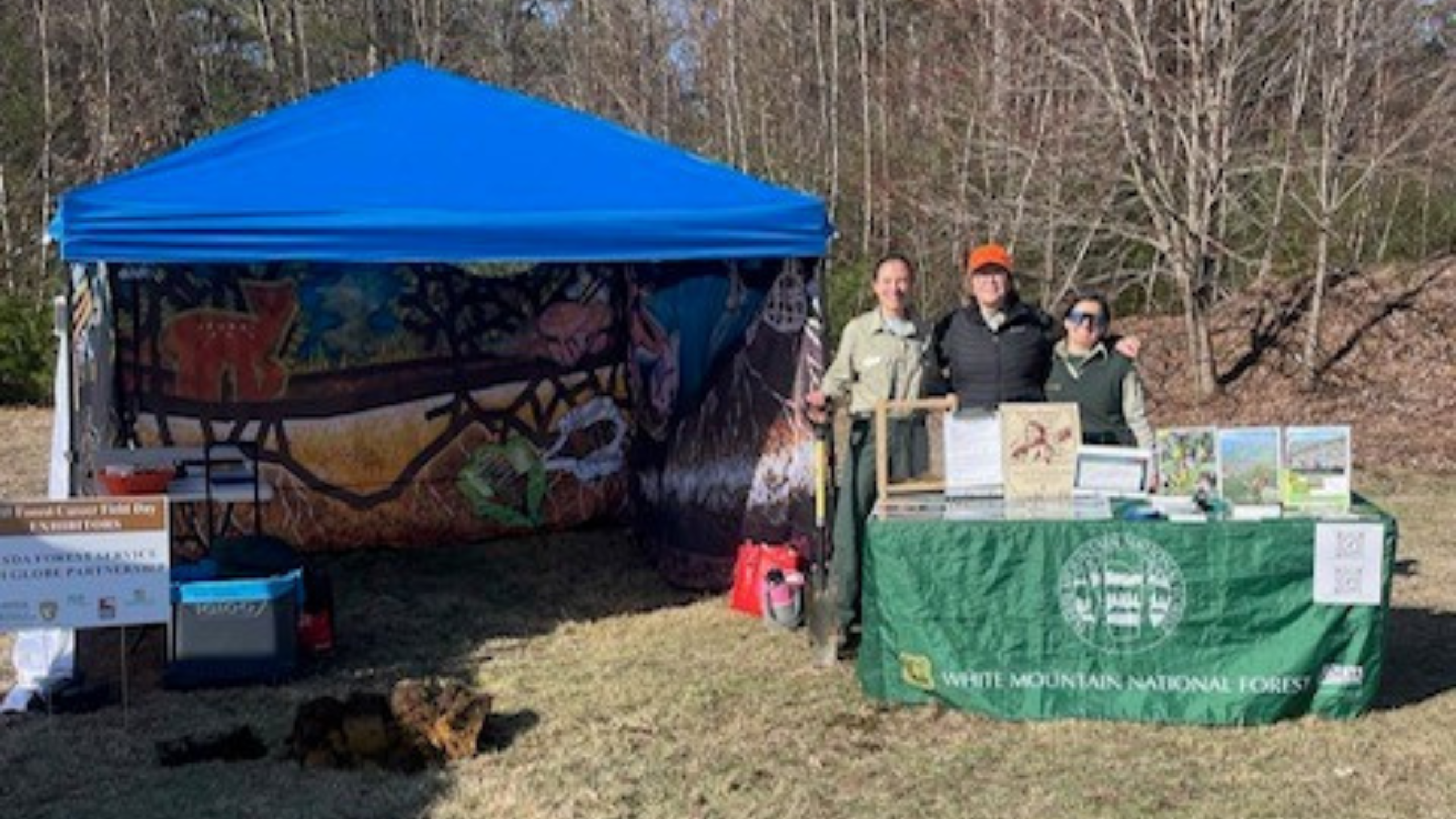 soil tent is set up at the NH Forest Career Field Day