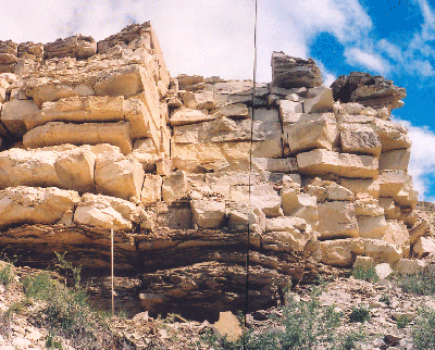  The rock layers we were following