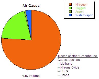 Pie Chart Showing Gases In The Air