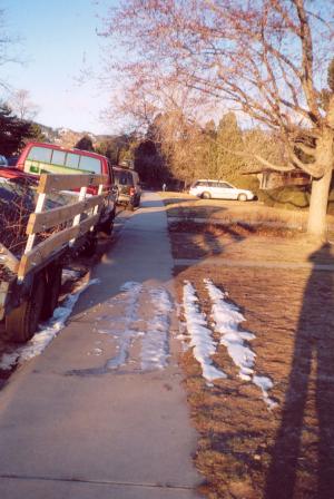 Early-morning picture of snow