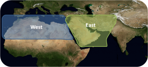 A map of the GLOBE Near East-North Africa region