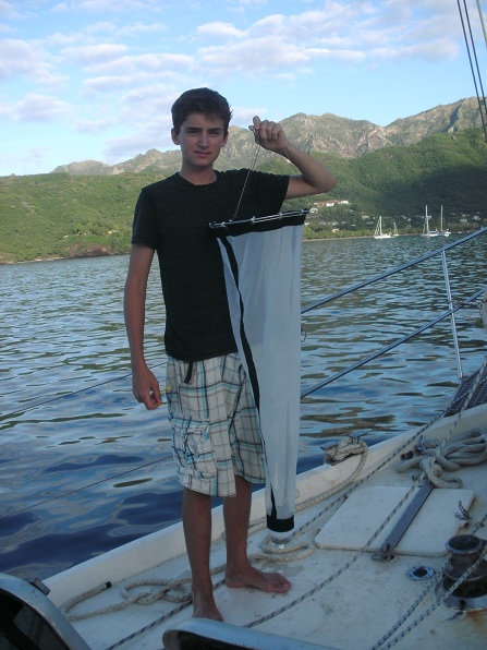 A plankton net.  Photo courtesy of Janis Steele.