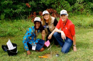 Amarachi (GLOBE Student from Nigeria), Maria, and Dr. Jim Washburne during the 17th Annual GLOBE Partner Meeting