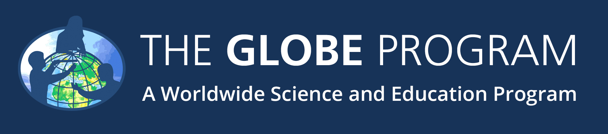 globe logo - blue background