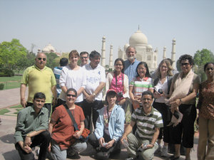 The group visits the Taj Mahal