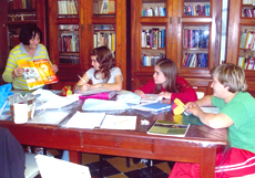 students with books