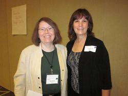 two women smiling