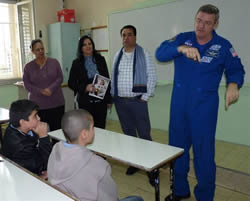 astronaut and children