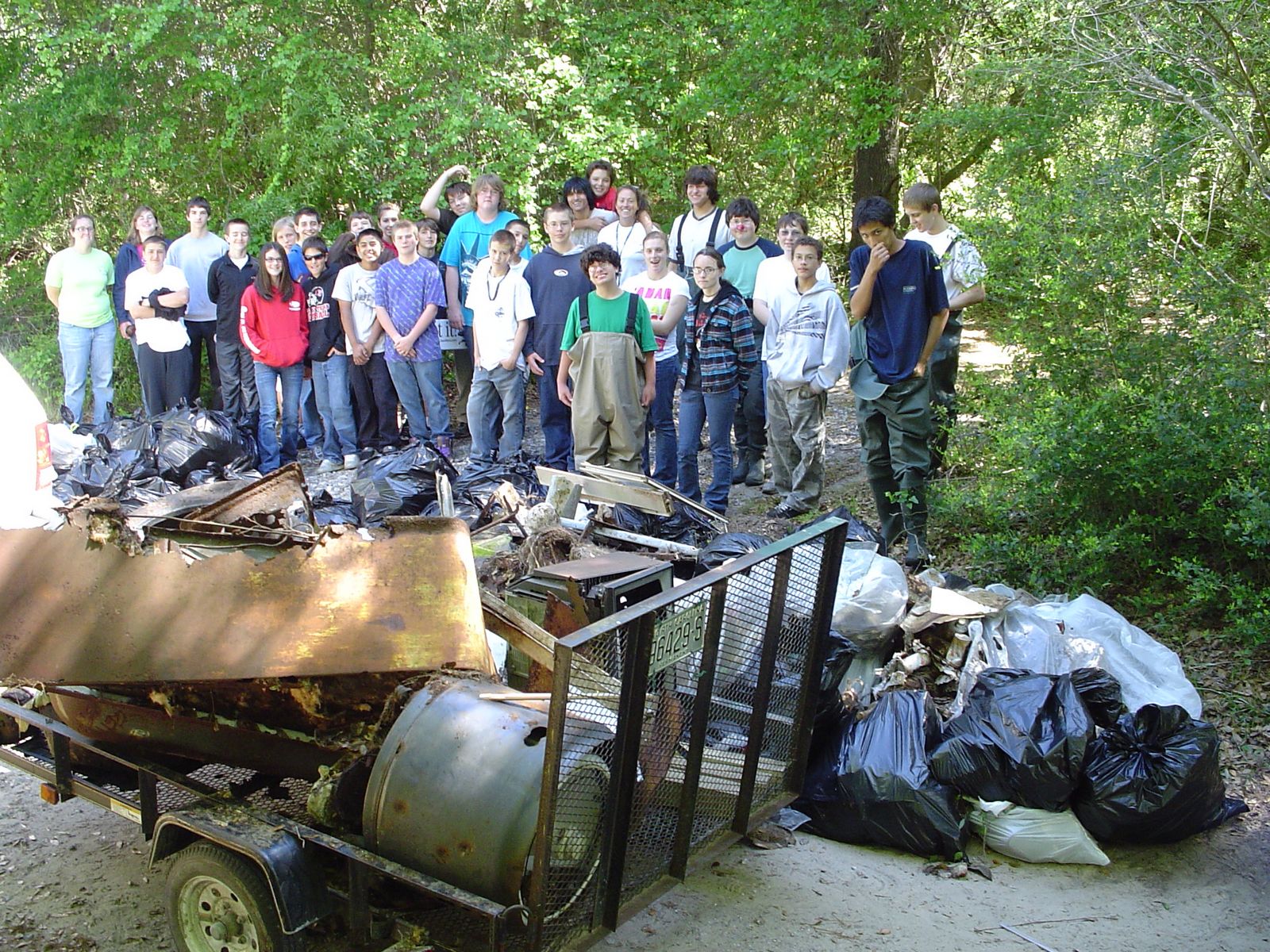 Group with Trash