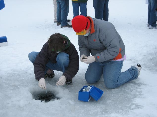 Looking through ice