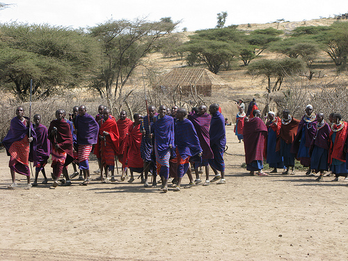 Tanzanians greet the team of their return