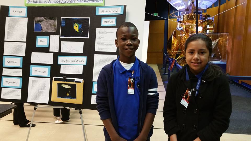GLOBE students in action at a science symposia