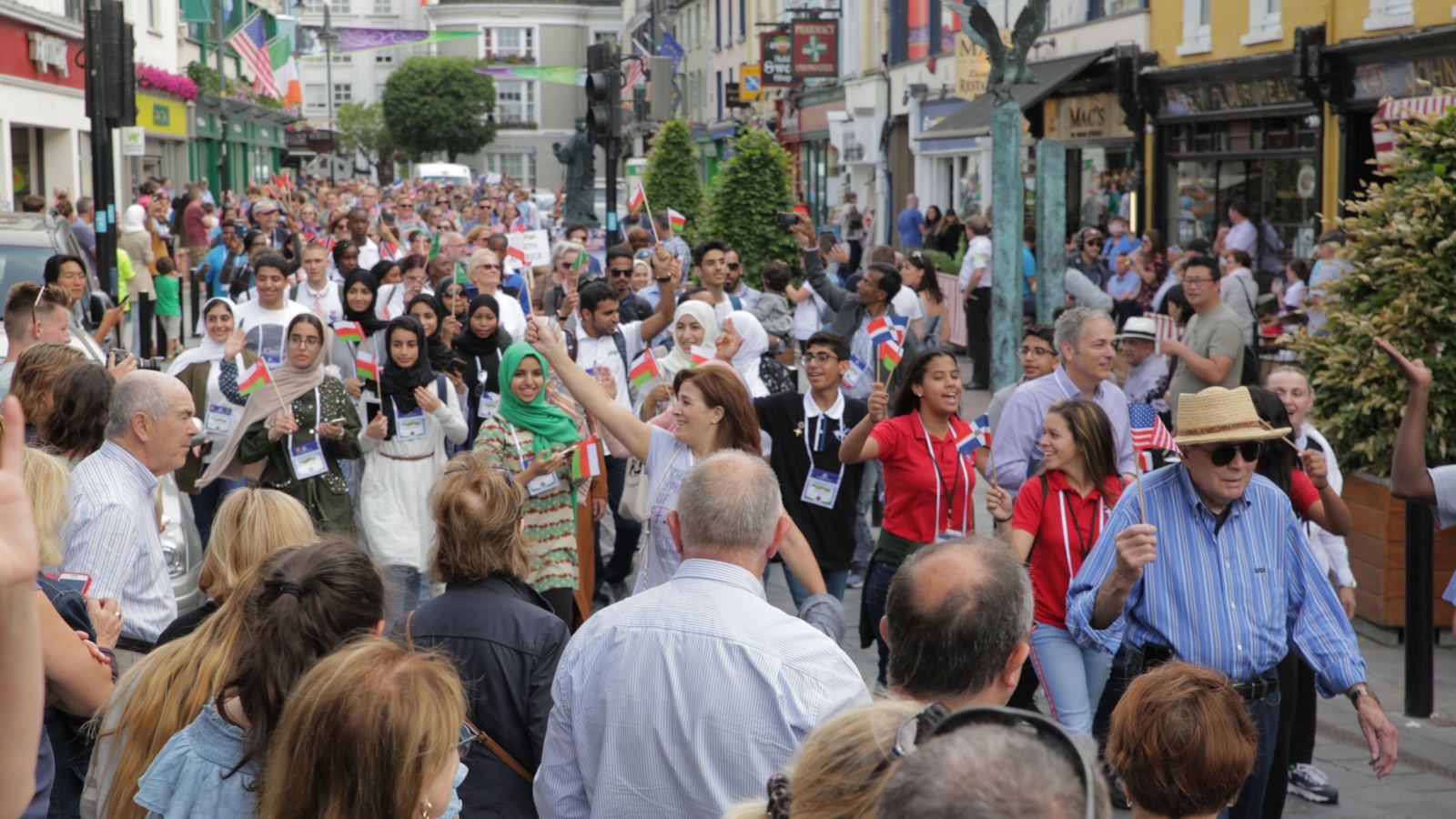 Photo of GLE parade through the town of Killarney, Ireland, on opening day.