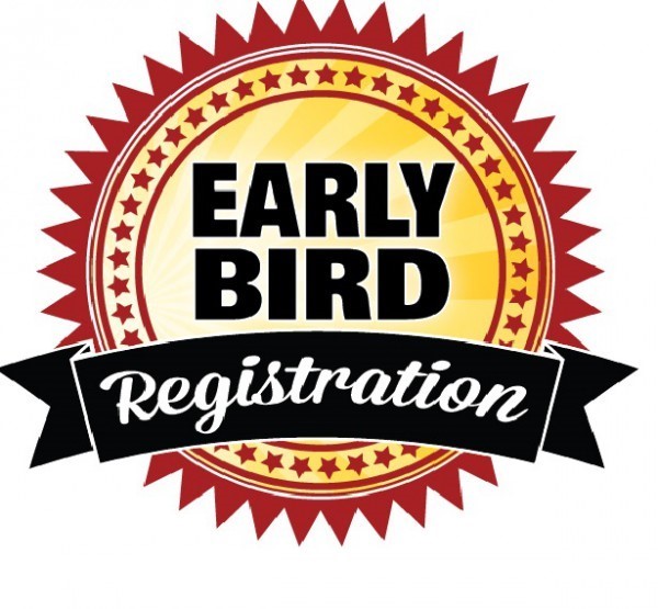 Graphic that reads, "Early Bird Registration"